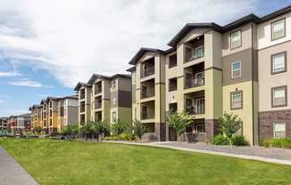 an exterior view of an apartment building