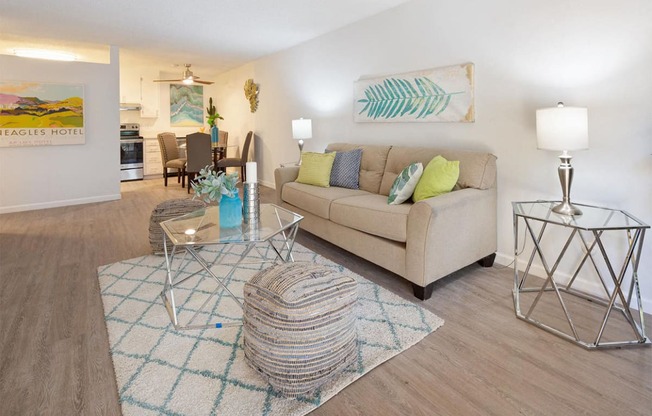 Bright carpeted Living Room  at Marine View Apartments, Alameda, CA, 94501
