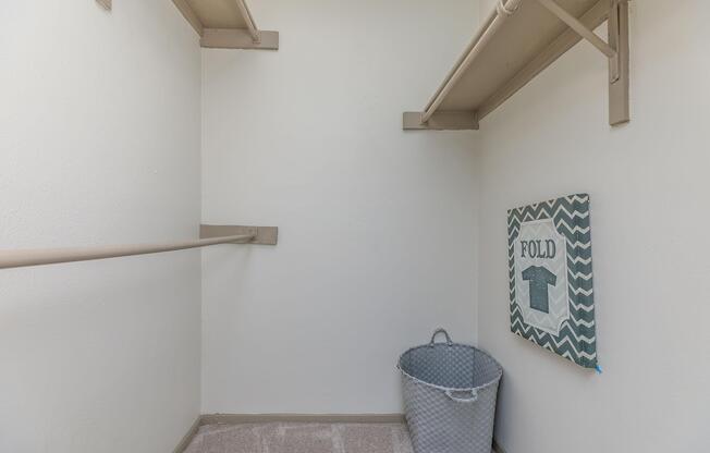 furnished walk-in closet