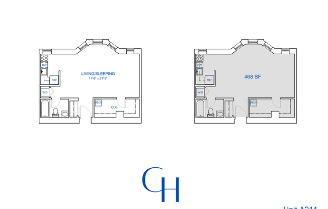 Studio, 1 bath, 393 sqft, $1,489, Unit A-211
