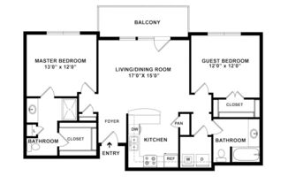 HomeTowne at Tomball - The Mozart - 2 bed - 2 bath - 1057 sf