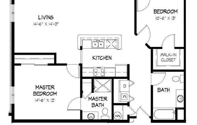 2 beds, 2 baths, 1,140 sqft, $1,549.99, Unit 302