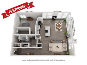 1 bed, 1 bath, 1,376 sqft, $2,201