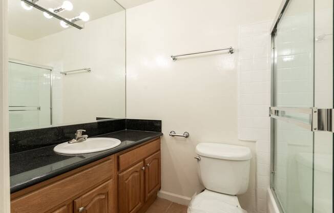 Bathroom with Wood Cabinets