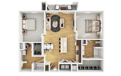 2 beds, 2 baths, 1,048 sqft, $2,000