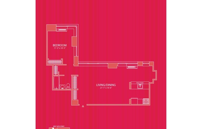 1 bed, 1 bath, $4,935, Unit 1017
