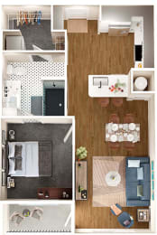 1 bed, 1 bath, 686 sqft, $1,939