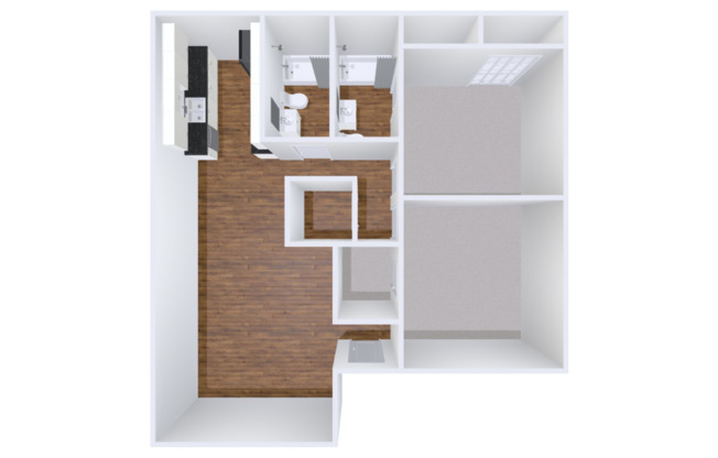 2 beds, 2 baths, 837 sqft, $1,235