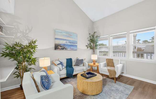 Modern Living Area at Lofts of Wilmington, North Carolina