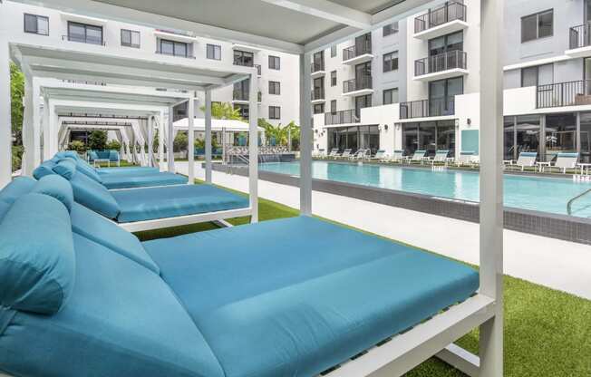 Poolside Lounge Area at Alameda West, Florida, 33144
