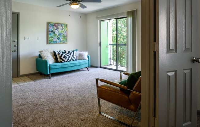 Wall frame behind sofa at The Grove at White Oak Apartments, The Barvin Group, Texas, 77008