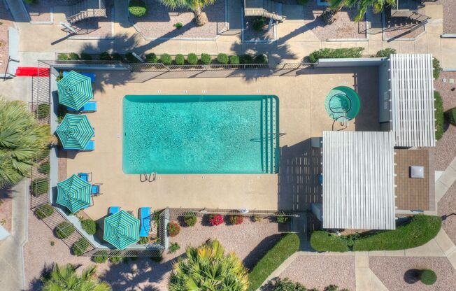 Aerial View of Pool Area