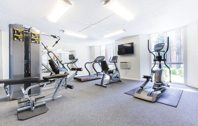 Fitness Center With Modern Equipment at Castlewood, California, 94596