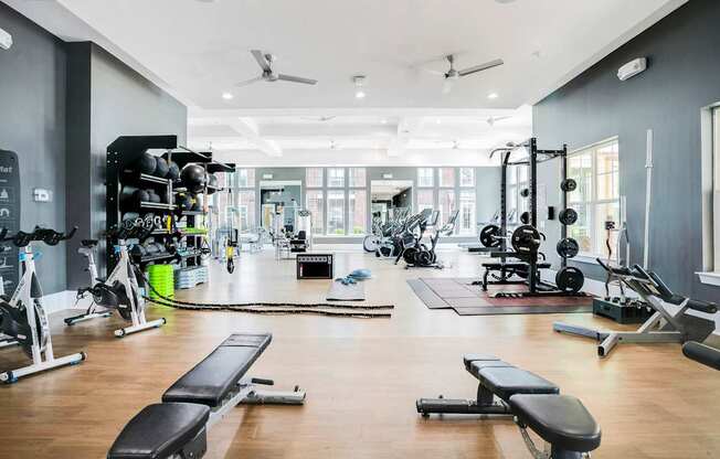 Spacious Gym at The Aster Apartments, Cary, NC, 27519
