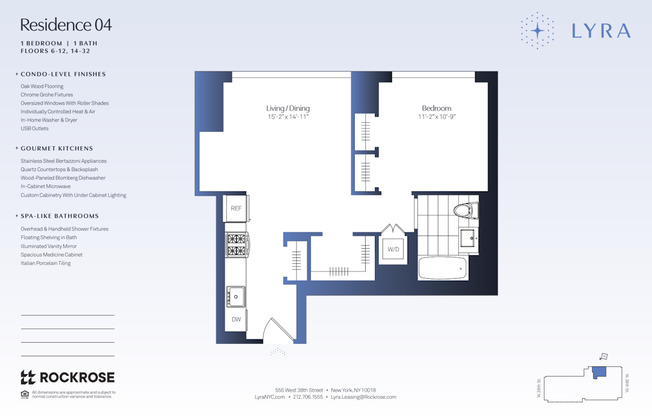 1 bed, 1 bath, $4,963, Unit 2004