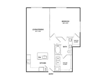 1 bed, 1 bath, 934 sqft, $1,680