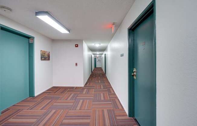 Apartment Hallway at Park Merridy, Northridge, 91325