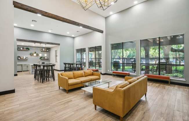 the preserve at ballantyne commons living room and dining room