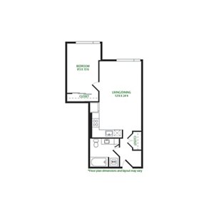 1 bed, 1 bath, 710 sqft, $2,301