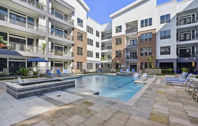 a swimming pool at Allusion at West University, Houston, TX