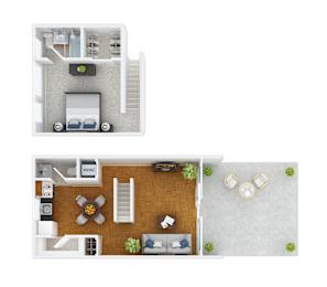 1 bed, 1.5 baths, $1,568