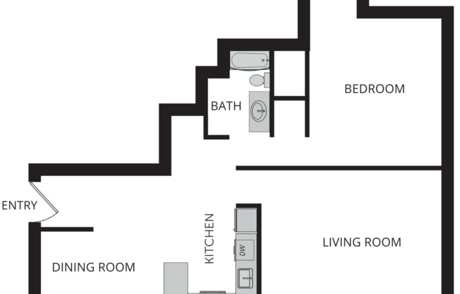 1 bed, 1 bath, 500 sqft, $1,251