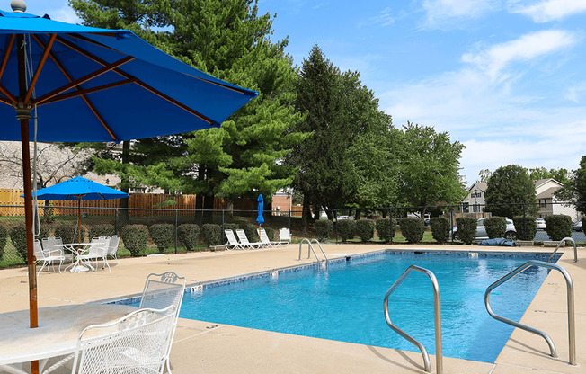 outdoor swimming pool at apartment complex