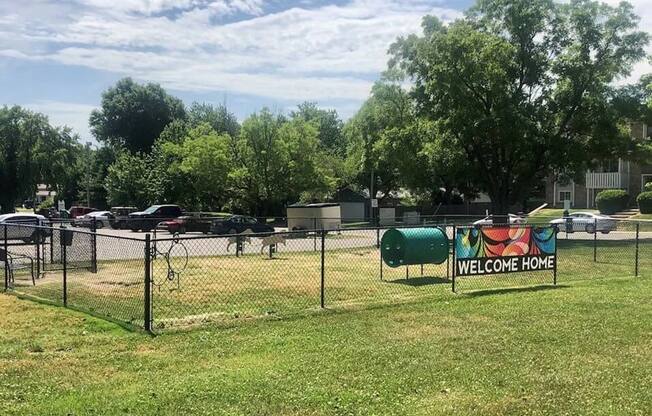 dog park at pet friendly apartments