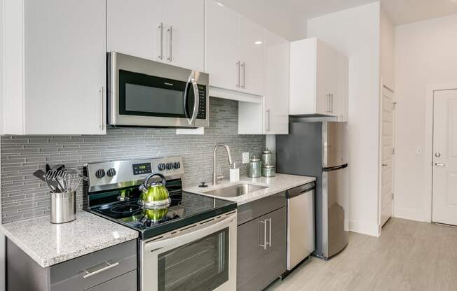 Kitchen area at Link Apartments® Grant Park, Atlanta, GA, 30312
