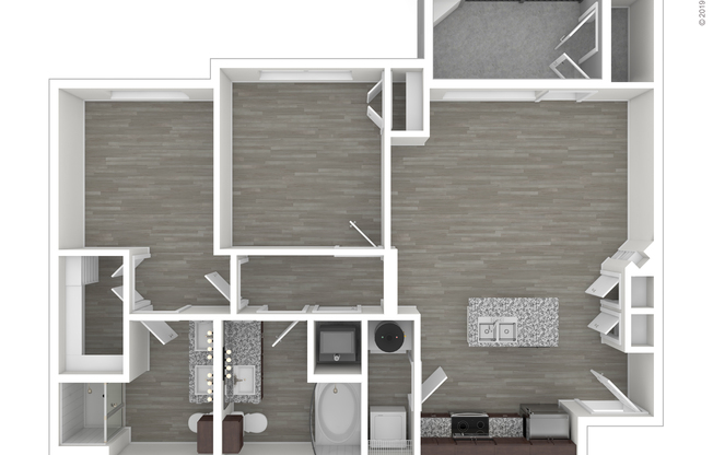 2 beds, 2 baths, 960 sqft, $1,510