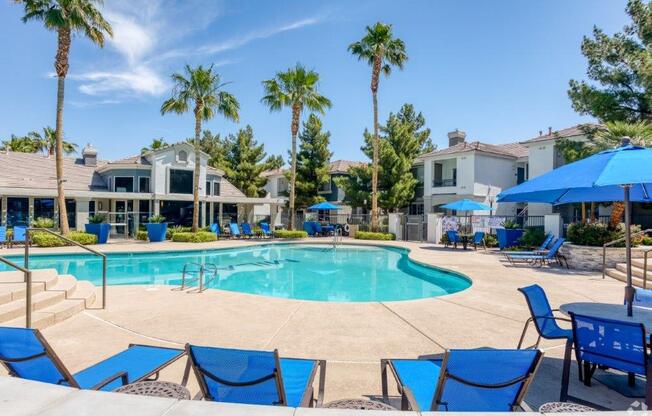 Swimming Pool 1at Milan Apartment Townhomes, Las Vegas, NV, 89183