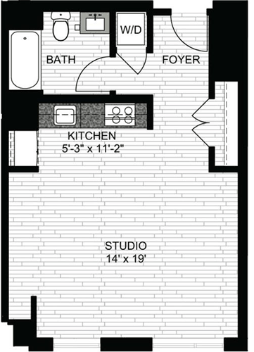 Studio, 1 bath, 546 sqft, $2,805, Unit 0832