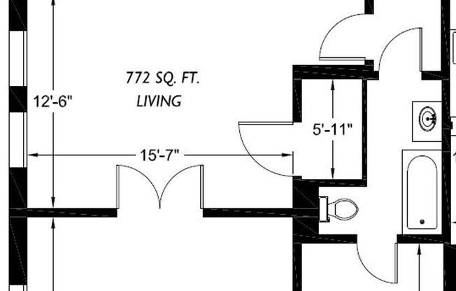 1 bed, 1 bath, 772 sqft, $1,995, Unit 110