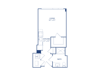 Studio, 1 bath, 385 sqft, $2,662