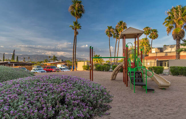 Camino Seco Village playground with fun slide