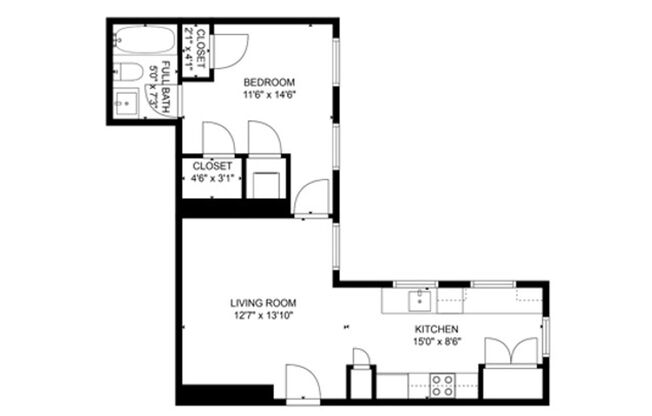 1 bed, 1 bath, 600 sqft, $1,305, Unit 3