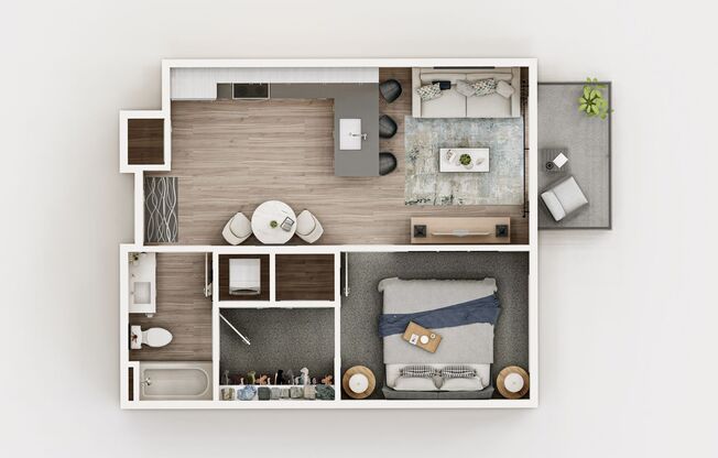 1 bed, 1 bath, $1,250, Unit 106