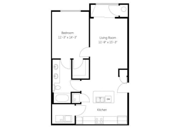 1 bed, 1 bath, 762 sqft, $1,470