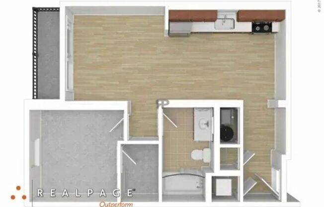 1 bed, 1 bath, 672 sqft, $1,607, Unit 114