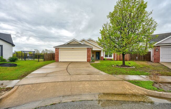 Turnkey Living in Owasso, Stylish Furnished 3-Bed Home with Pond & 2-Car Garage!