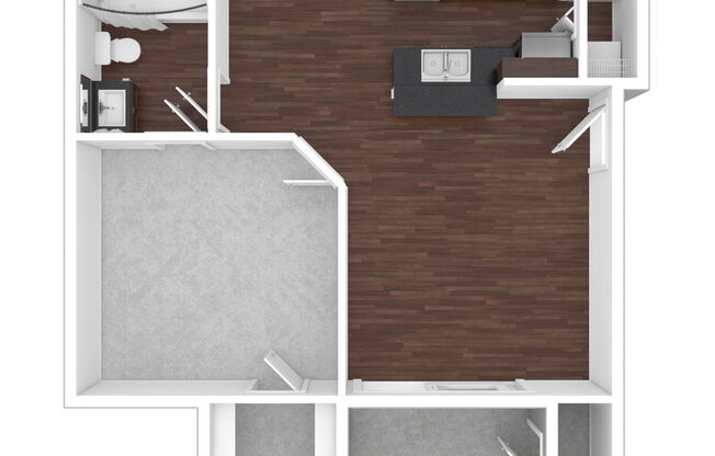 1 bed, 1 bath, 602 sqft, $1,105