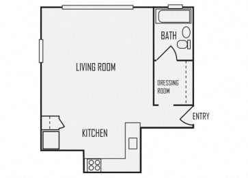 Studio, 1 bath, 385 sqft, $877