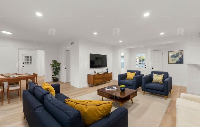 Newly REMODELED large 4 bed / 4 bath home w/ family room, private bonus room / home office, and "Kosher" kitchen, in a quiet cul-de-sac.