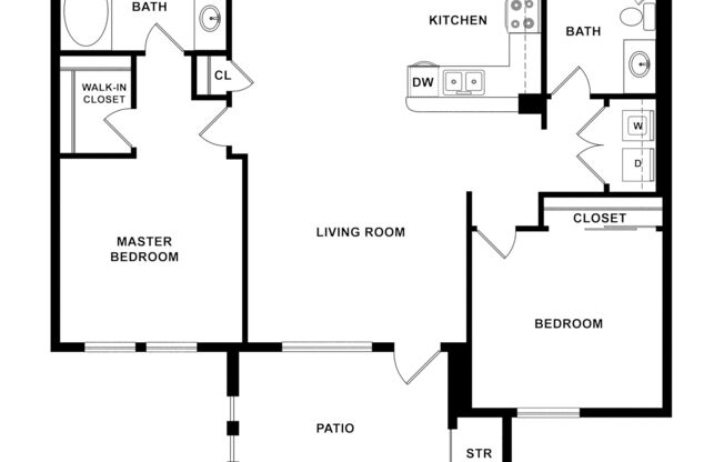 2 beds, 2 baths, 1,132 sqft, $1,970