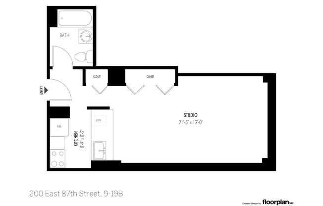 Studio, 1 bath, $3,529, Unit 14B