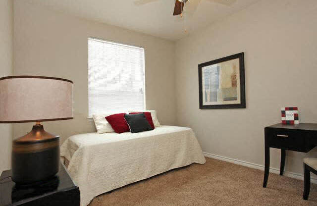 model apartment bedroom with furnishings