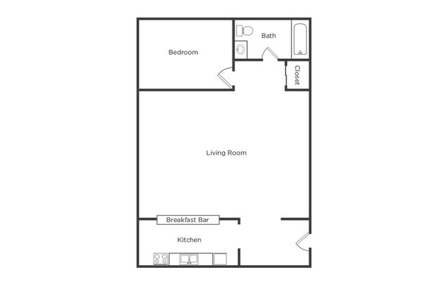 1 bed, 1 bath, 423 sqft, $865, Unit 310