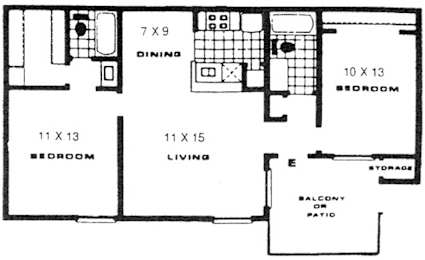 2 beds, 2 baths, 878 sqft, $1,330