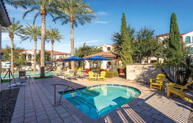 Almeria at Ocotillo apartments exterior pool