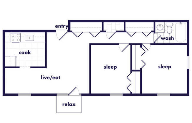 2 beds, 1 bath, $1,524